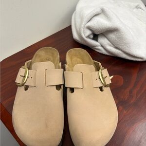 Birkenstock Tan Mules Stylish Slip-On Clogs